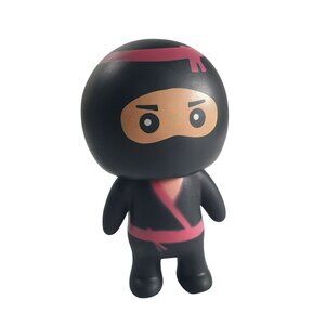 Ninja Warrior Fighter Squeak Dog Childs Toy Red 5.5" Tall